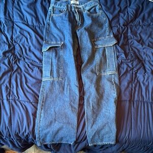 Blue Cargo Pants with Utility Style